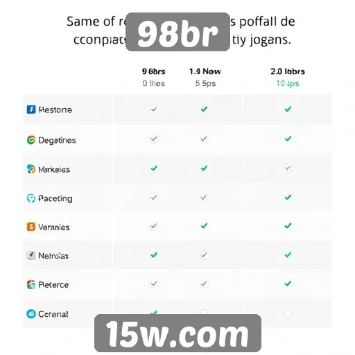 Comparativo entre 98br e outras plataformas de jogos